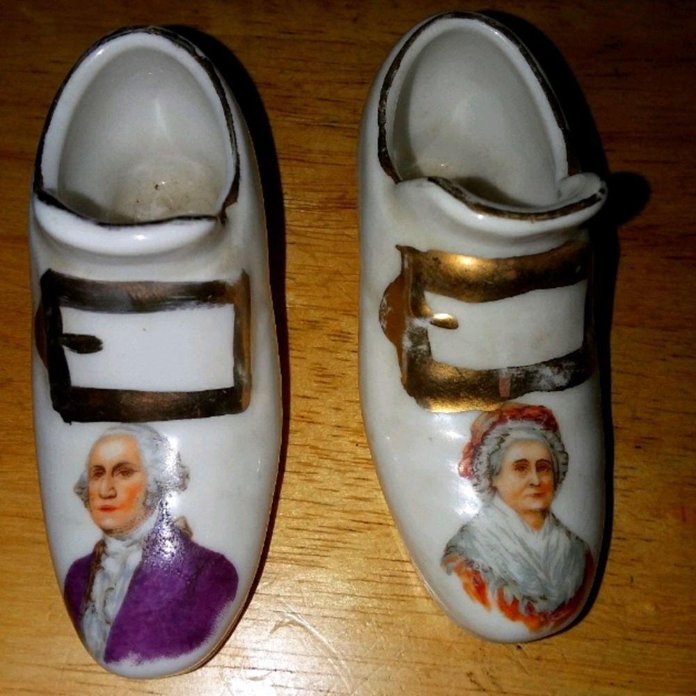 Vintage George and Martha Washington porcelain
